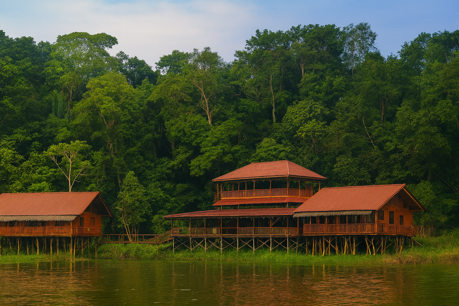 Río Delfín Lodge Main View